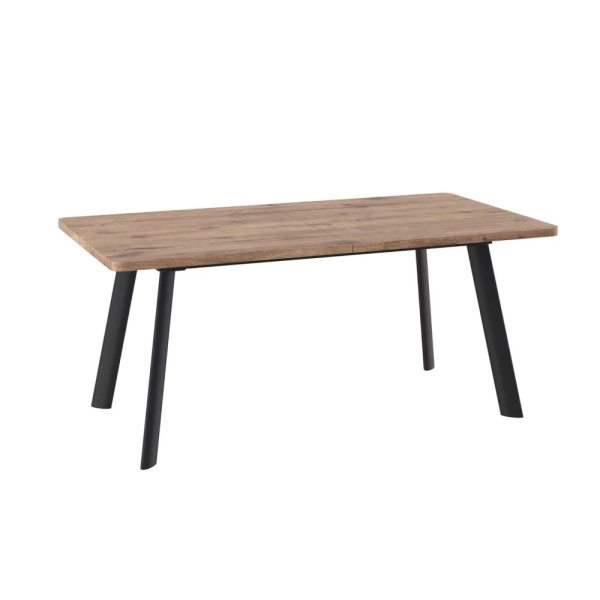 Стол LEON LUX RADIAL-180, раздвижной 180(240)х95, ДУБ ВЕЛЛИНГТОН/ЧЕРНЫЙ